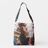 可愛いクリスマスレッド緑ミストレ絵を描トー写真 クロスボディバッグ (裏面)