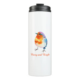 可愛いクリスマスロビンメリーウォーター色と明るい タンブラー