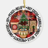 可愛いクリスマス休日 セラミックオーナメント (正面)