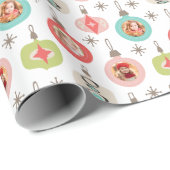 可愛いクリスマス写真コラージュ ラッピングペーパー (ロールコーナー)