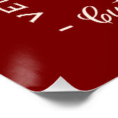 可愛いクリスマス名門私立校風のキャンディーの杖を赤く ポスター (コーナー)