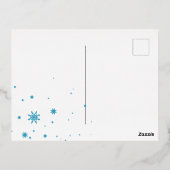 可愛いクリスマス妖精のグラデーションのネオン翼 箔シーズンポストカード (裏面)