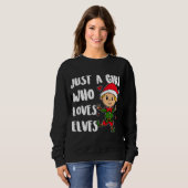 可愛いクリスマス小人小妖精や小人Cos スウェットシャツ (正面フル)