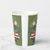 可愛いクリスマス小妖精や小人オンシェルフ紙カップ 紙コップ (左)
