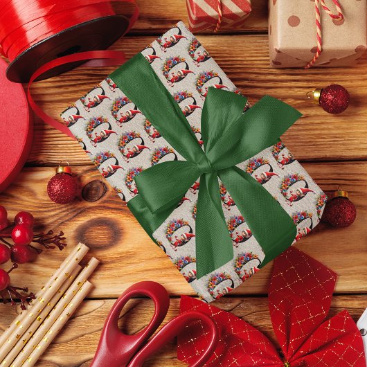 可愛いクリスマス小妖精や小人フェスティバルO ラッピングペーパー