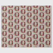 可愛いクリスマス小妖精や小人フェスティバルO ラッピングペーパー (フラット)