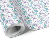 可愛いクリスマス小妖精や小人柄 ラッピングペーパー (ロールコーナー)