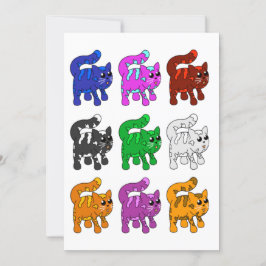 可愛いクリスマス柄の子猫グループ カード