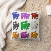 可愛いクリスマス柄の子猫グループ クッション (ブランケット)