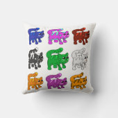 可愛いクリスマス柄の子猫グループ クッション (裏面)