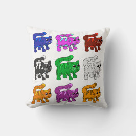 可愛いクリスマス柄の子猫グループ クッション