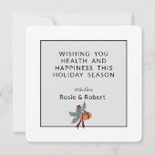 可愛いクリスマス格言でミュート色のホリデーカード シーズンカード (裏面)