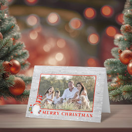 可愛いクリスマス格言カスタムの写真素朴 シーズンカード