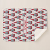 可愛いクリスマス格言パタパーソナライズされたーン シェルパブランケット (正面(横))