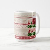 可愛いクリスマス格言赤い緑のパおもしろいン コーヒーマグカップ (正面右)