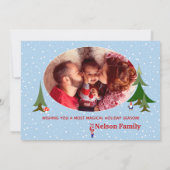 可愛いクリスマス格言G-Noelファミリー1 – 写真 シーズンカード (裏面)