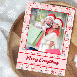 可愛いクリスマス極熊シームレスなパターン写真 シーズンカード