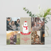 可愛いクリスマス極熊メリークリスマス4写真 シーズンカード (スタンド正面)