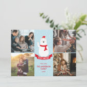 可愛いクリスマス極熊メリークリスマス4写真 シーズンカード (スタンド正面)