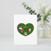 可愛いクリスマス漫画の犬好き シーズンカード (スタンド正面)