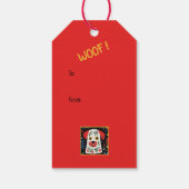 可愛いクリスマス犬 ギフトタグ (裏面)