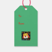 可愛いクリスマス犬 ギフトタグ (裏面)