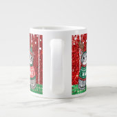 可愛いクリスマス猫お母さんが大好き ジャンボコーヒーマグカップ (裏面)