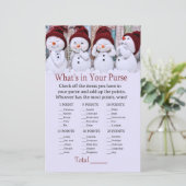 可愛いクリスマス雪だるま財布ゲームの中に何があるか (スタンド正面)