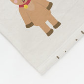 可愛いクリスマス鹿のクリスマスギフト&ツリーパターン フリースブランケット (角)