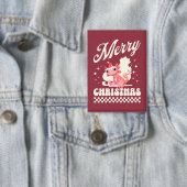 可愛いクリスマス アホロートル メリークリスマス 缶バッジ (インサイチュ)