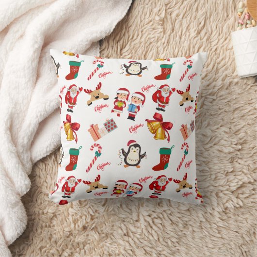 可愛いクリスマス クッション (ブランケット)