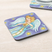 可愛いクリスマス、ミュージシャンエンジェル遊ズ・ザ・ホーン コースター (左側)