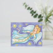 可愛いクリスマス、ミュージシャンエンジェル遊ズ・ザ・ホーン シーズンポストカード (スタンド正面)