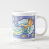 可愛いクリスマス、ミュージシャンエンジェル遊ズ・ザ・ホーン ジャンボコーヒーマグカップ (右)