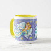 可愛いクリスマス、ミュージシャンエンジェル遊ズ・ザ・ホーン マグカップ (正面左)