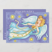 可愛いクリスマス、ミュージシャンエンジェル遊ズ・ザ・ホーン 招待状 (正面/裏面)