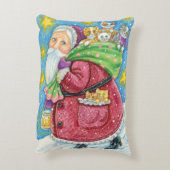 可愛いクリスマス、子猫と猫のサンタクロース! アクセントクッション (裏面(縦))