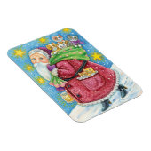 可愛いクリスマス、子猫と猫のサンタクロース! マグネット (右側)