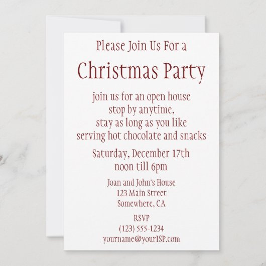 可愛いクリスマス、子猫と猫のサンタクロース! 招待状 (裏面)