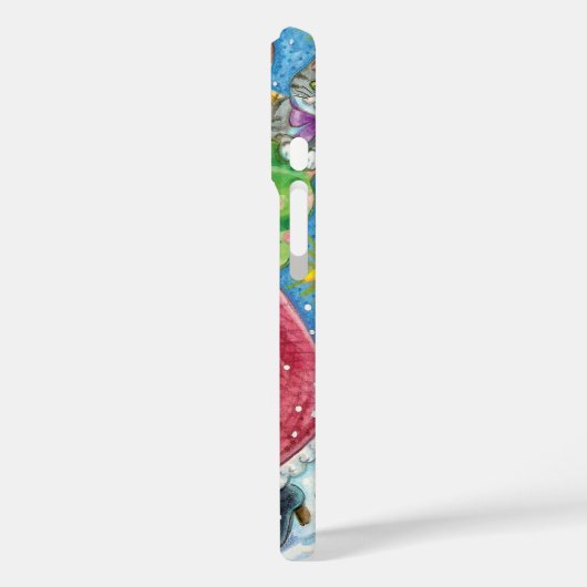 可愛いクリスマス、子猫と猫のサンタクロース! Case-Mate iPhoneケース (裏面 / 左)