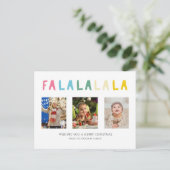 可愛いクリスマスFa La La 3 Photo Collage Sweet シーズンポストカード (スタンド正面)