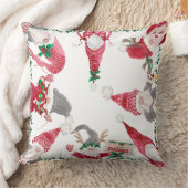 可愛いクリスマスI愛格言水色ホリーリーフ クッション (ブランケット)