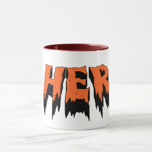 可愛いクリープで朝不気味を楽しむ マグカップ (中央)