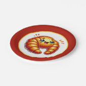 可愛いクロワッサン好きのサービス ペーパープレート (アングル)