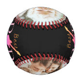 可愛いクール最高のモダンパパは今まで写真父の日 野球ボール (裏面)