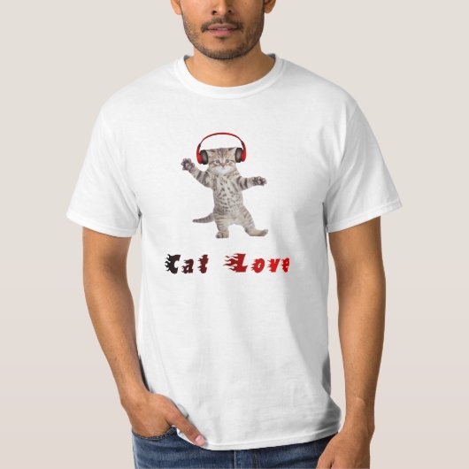 可愛いクール猫おもしろい19. Tシャツ (正面)