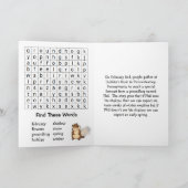 可愛いグラウンドホッグの日と単語検索 カード (内部)