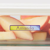 可愛いグラデーションの緑の紫色の名前 ラベル (貼付)