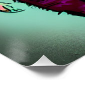 可愛いグランジパンクロックカップル手を持つAIアート ポスター (コーナー)