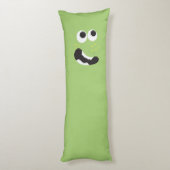 可愛いグリーンとオレンジのモンスター2面 ボディピロー (裏面 (縦))